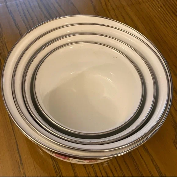 Rose Patterned Food Storage Container Set - Picture 3 of 4